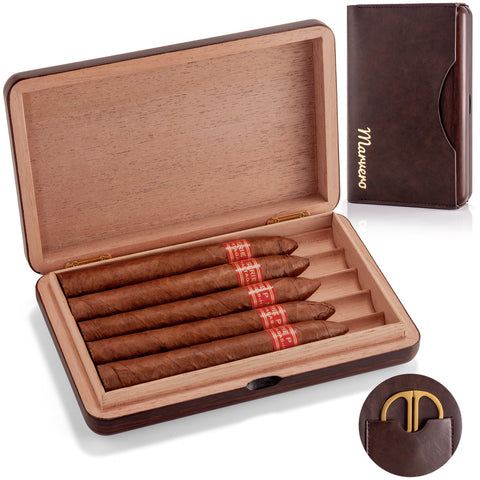 Travel Ciga Humidor with Leather Case