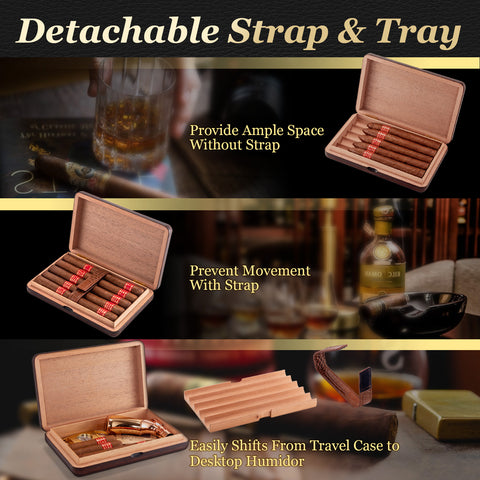 Travel Ciga Humidor with Leather Case