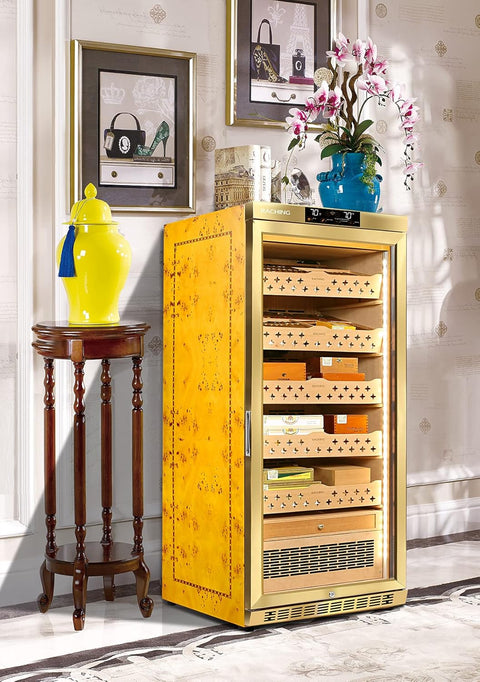 RACHING  MON1800A Gold Electric Cigar Humidors
