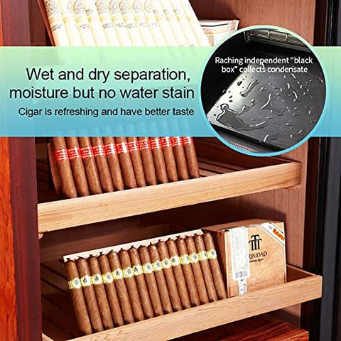 Marvero Raching 330L electric cigar humidor cabinet with Spanish cedar trays