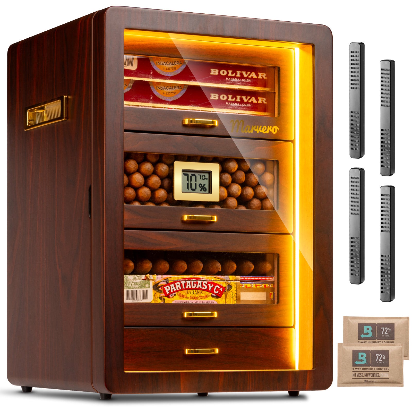 Marvero ProMax Luxury Cigar Humidor - 200 Capacity – Your Cigar Lounge